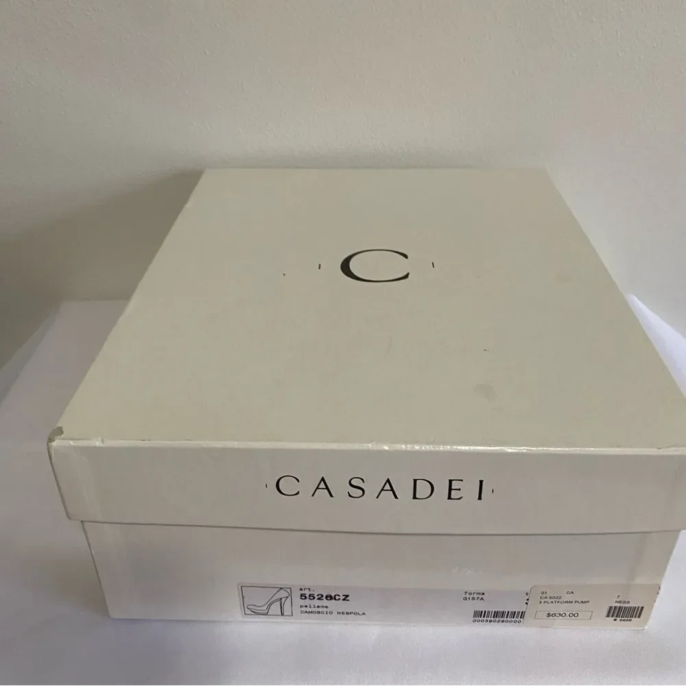 CASADEI Suede Triple Platform Heels - Picture 10 of 12